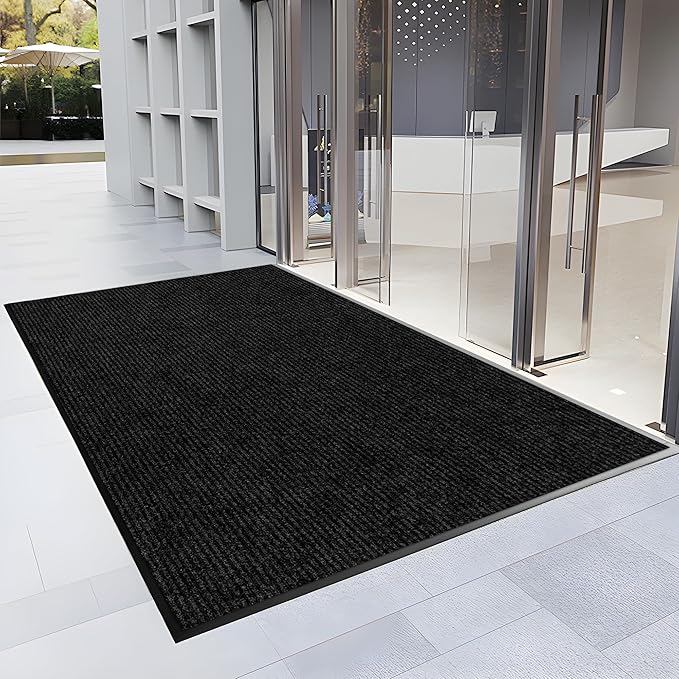 2′ x 6′ Front Door Mat Indoor Outdoor Entrance, Commercial Floor Mat Heavy Duty Dirt Trapper Entryway Doormat, Custom Size Non Slip Rubber Backing Welcome mat, Door Mat for High Traffic Area