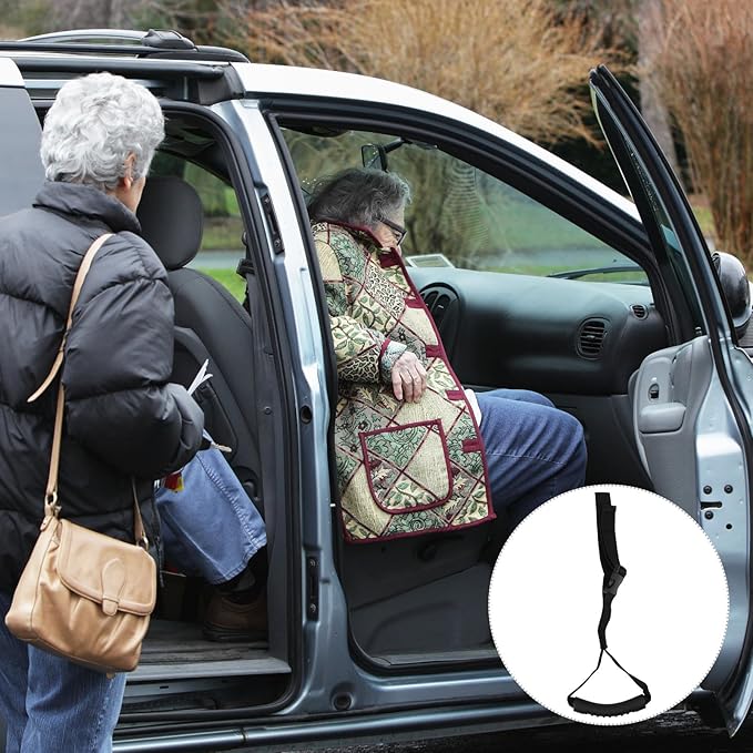 Automotive Standing Aid Grab Band for Elderly and Disabled, Portable Car Assist Handle Strap Safety Support for Vehicle Mobility and Transfer Assistance