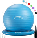 Fitvids Anti-Burst and Slip Resistant Exercise Yoga Fitness Birthing Ball with Quick Pump, 2,000-Pound Capacity, Multiple Colors and Sizes