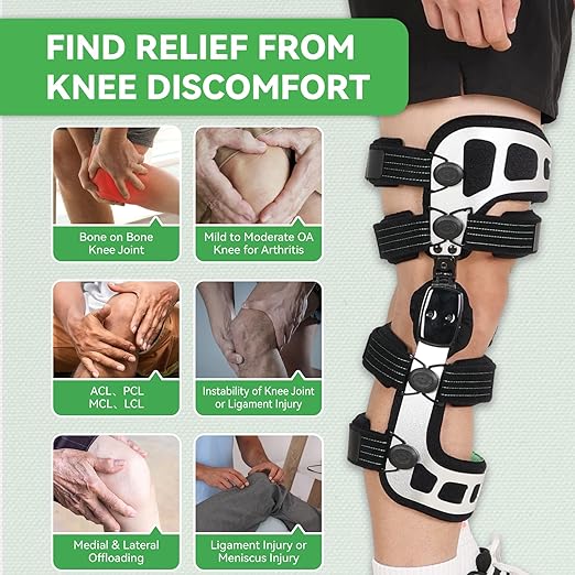 Orthomen OA Knee Brace Booster - Double Upright Stabilizers for Mild-Severe Arthritis, Meniscus Injury & Post-Surgery Protection - Unisex Fit XL/Right