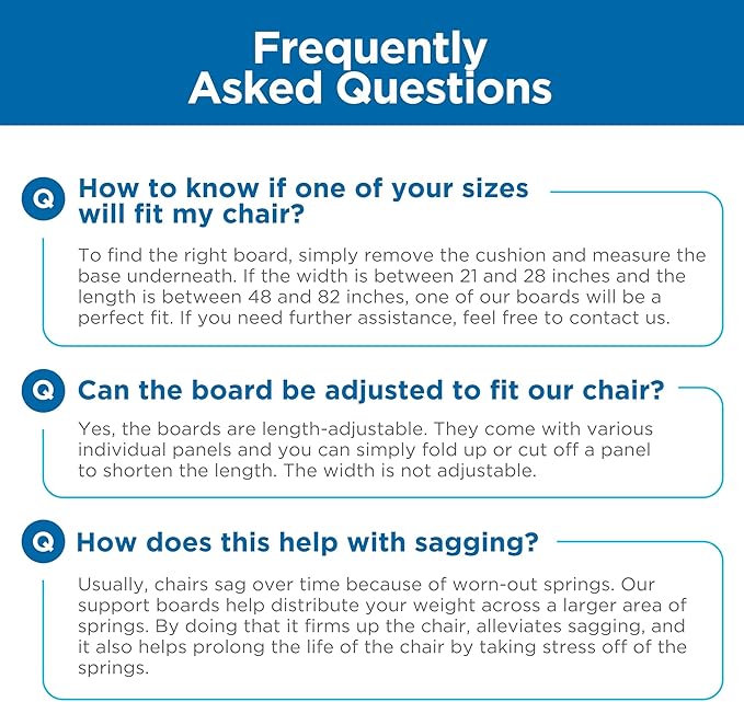 Chair Cushion Support for Sagging Cushions (2-Pack 17x22) Chair Seat Support for Sagging Seat, Under Foam Firming Boards for Recliner and Armchair Saver Stiffener Reinforcement by Meliusly