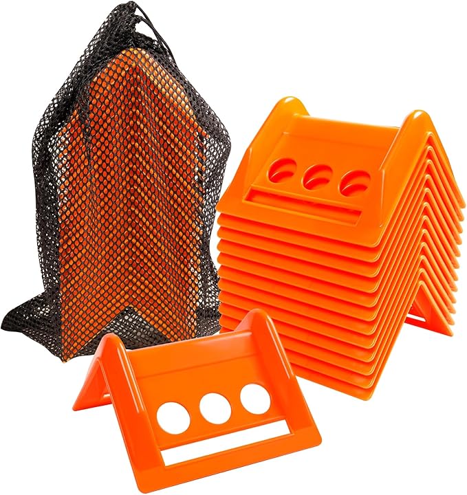24 Pack 4" Flatbed Edge Protectors with Carrying Case, 4" Winch Ratchet Straps Plastic Corner Protectors for Flatbed Cargo Load (Orange)