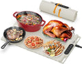 Electric Warming Mat for Food - Full Surface Fast Heating Silicone Tray with 3-Level Temperature, Auto-Off, Raised Feet for Table Protection, Versatile Warmer for Gatherings Parties Buffets