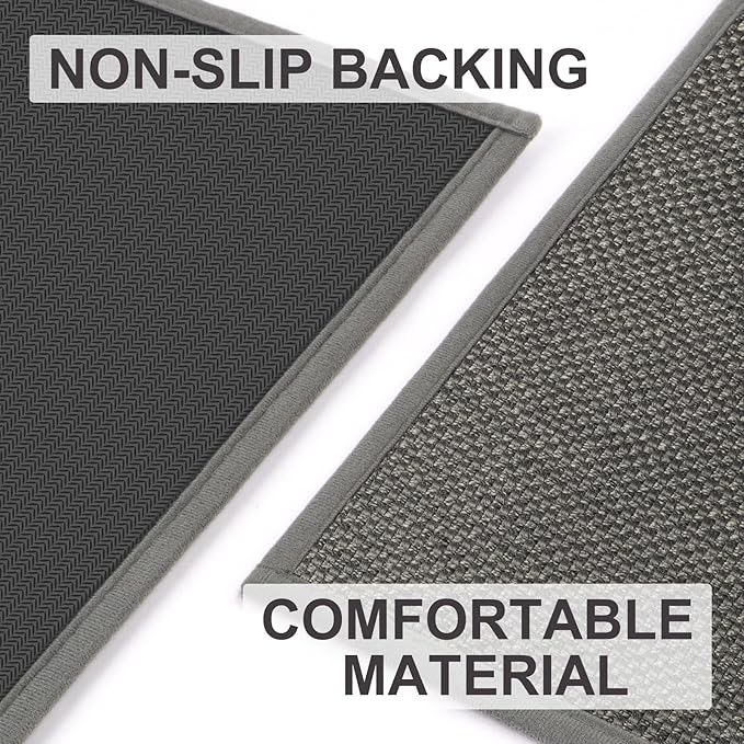 LEKEEPGO Door Mat 24"x47", Non Slip Door Mat Indoor Entrance, Rubber Backing Indoor Door mat Washable Absorbent Low-Profile Doormat Front Entryway Entry Resist Dirt Inside Door Mats, Khaki
