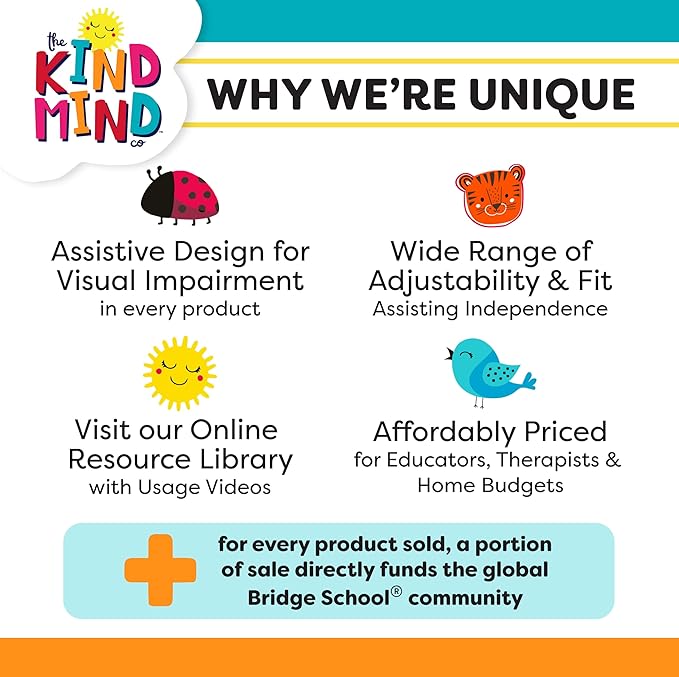 Adaptive Foam Grip Set - The Kind Mind Company™. Adaptive Art Tools, Accessibility Aid for Kids & Adults, Mobility Aid for Painting, Drawing, Crafts - Assorted Sizes, 3-Pack