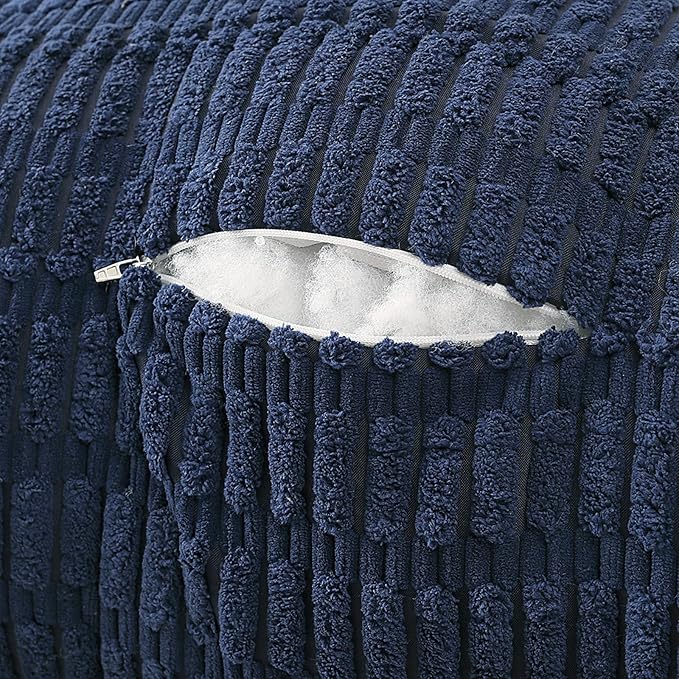 Reading Pillow for Sitting in Bed, Large Backrest Reading Pillow with Arm Rest,Back-Rest Support Cushion for Sit Up on Couch, Sofa, and Floor, Dorm Essentials (Dark Blue Corduroy, Standard(17"))