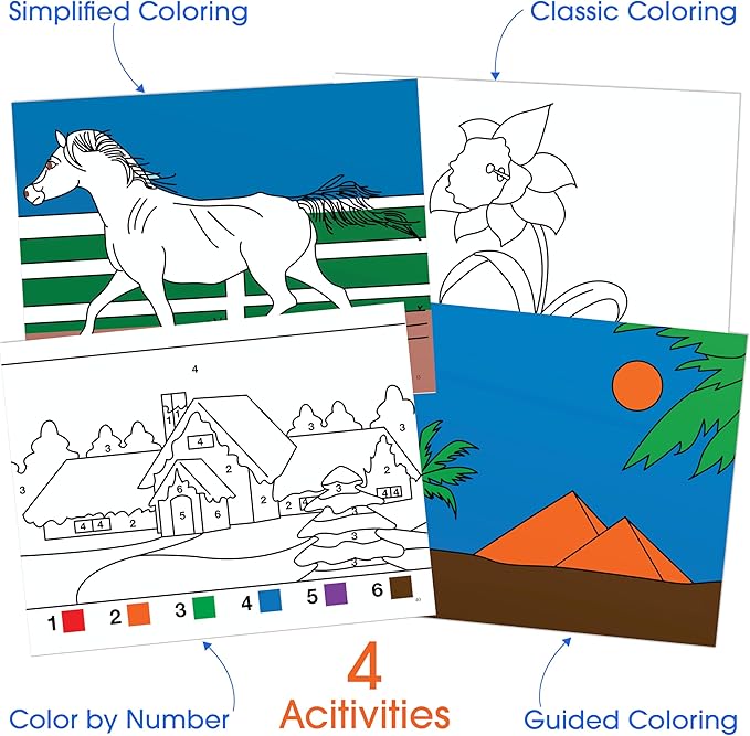 Keeping Busy Coloring Activity Kits for Dementia Patients Dementia Activities for Seniors Alzheimers Products for Elderly Easy Adult Coloring Book for Seniors Gifts for Elderly Women & Men Alzheimer's