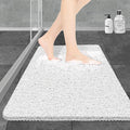 Joyhalo Shower Mat Bathtub Mat Non Slip, Bathmats Non Slip, Quick Drying Foot Scrubber Loofah Mats for Shower, Tub, Bathroom, Home, 31.5x16inch, White