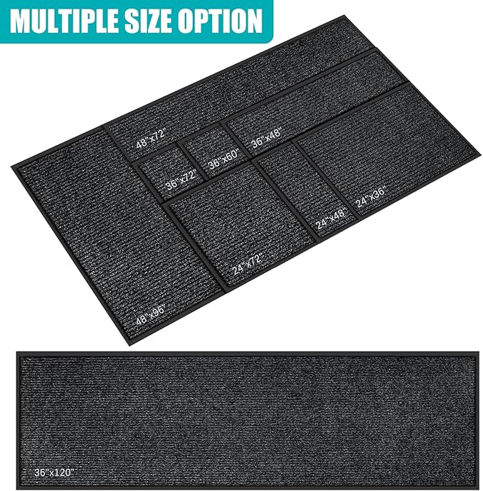 Azadx 2'x3' Front Door Mat Heavy Duty Indoor Outdoor Door Mat Non-Slip Backing Doormat for Entryway Stain and Fade Resistant Commercial Floor Mats Entry Mat Low Profile Welcome Door Mats