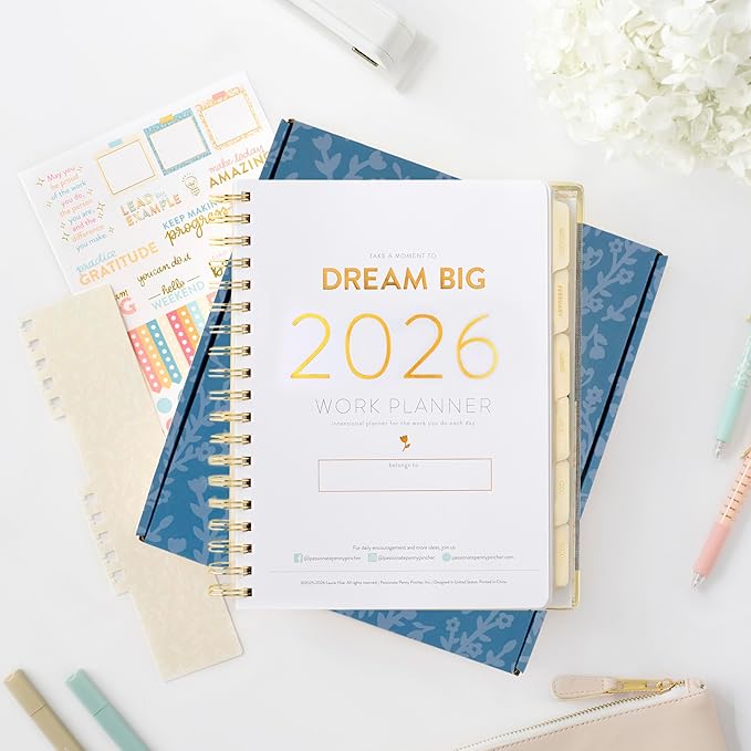 PPP Work Planner 2026 | 12-Month Weekly Calendar (Start Monday) | Vertical Weekly Layout | Monthly Review Pages | Budgeting & Goal Tracker Pages | Customizable Checklists for Routines & Daily Goals