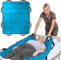 Upgraded 3-Layer Comfort Positioning Bed Pad with Handles Washable Waterproof Transfer Board for Turning Moving Patient Inconvenience Care Transfer Sheet, 48" x 40", Large, Aqua Teal