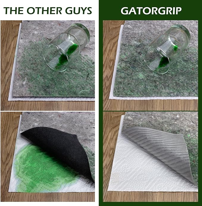 Waterproof GATORGRIP Non-Slip Rug Pad, 7x10, Pet-Friendly, Safe for All Floors, Made in The USA, Low-VOC