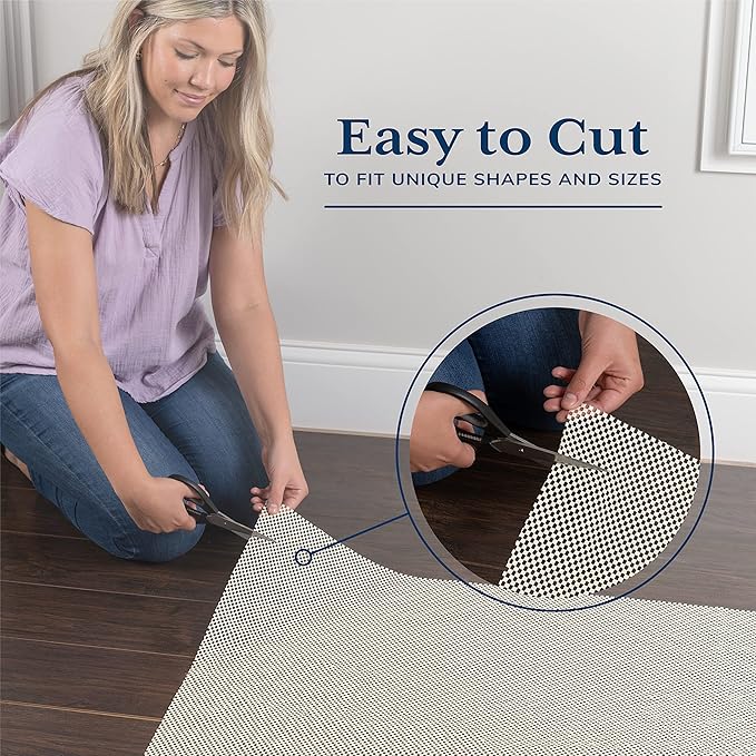 Veken Rug Gripper Pad for Hardwood Floors, Non Slip 2x4 Ft Rug Pads for Area Rugs, Thick Rug Grippers for Tile Floors, Under Carpet Anti Skid Mat, Keep Your Rugs Safe and in Place