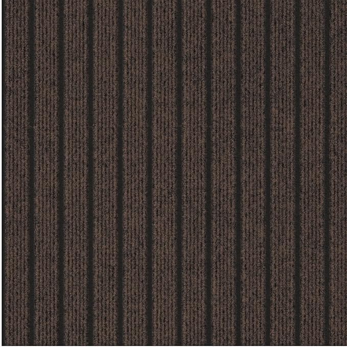 Ottomanson 2'7" x 37' Hallway Runner with Scraper Pile - Extra Durable Non-Slip Rug Mat for Indoor & Outdoor Use - Ideal for Kitchen, Entryway & Garage - High-Traffic Carpet, Brown