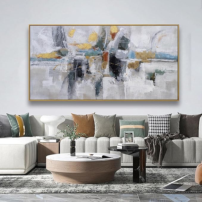 Abstract Wall Art Colorful Canvas Wall Art Living Room Decorations Large Wall Art Office Decor Abstract Watercolor For Home Bedroom Decor Kitchen Artwork 29x58 Inch With Framed