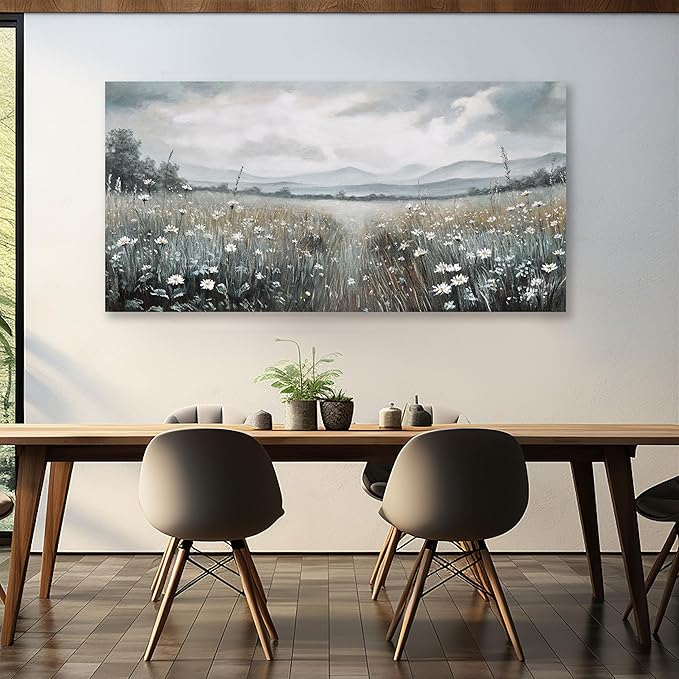 Glvzygy Canvas Wall Art Vintage Wall Decor Classical Painting Canvas Prints Vintage Floral Wall Art for Home Room Bathroom Decor Living and Office Home Decor 20"x40"