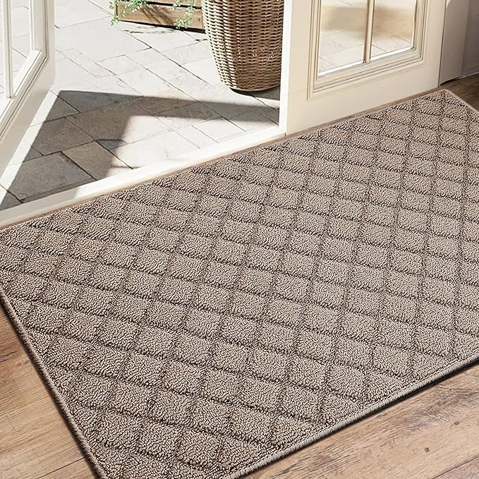 Azadx 2'x6' Front Entryway Door Mat Non Slip Indoor Door mats Washable Entry Mats Welcome Doormat Dirt Trapper for House Entry Low Profile Doormat Indoor Entrance Mat