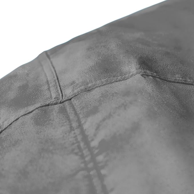 Lumaland Luxurious 3ft Medium Bean Bag Chair with Microsuede Cover - Soft, Foam Filling, Washable Bean Bag Sofa for Adults, Teenagers, Kids, Pets - Sack Chair for Living Room, Bedroom - Dark Grey