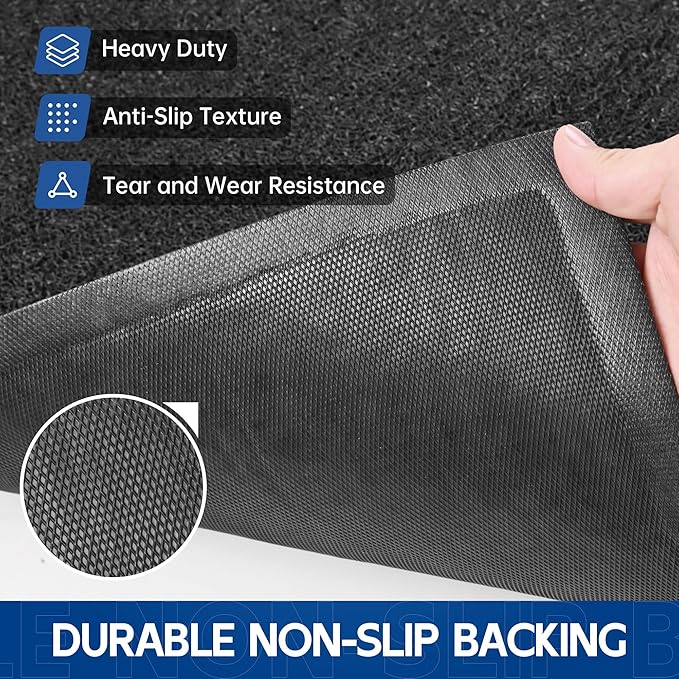 Sturdy Front Door Mat, 60" x 36" Heavy Duty Indoor Outdoor Doormat for Entryway, Fade Resistant, Waterproof Low Profile Entry Mat, Non Slip Welcome Mat for Outside Entrance, Patio, Home