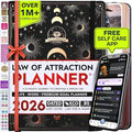 Deluxe 2026 Planner Weekly and Monthly | Law of Attraction Planner with Productivity App | 12-Month for Productivity, Gratitude & Goal Setting | Includes Foldable Vision Board, Gift Box & Stickers