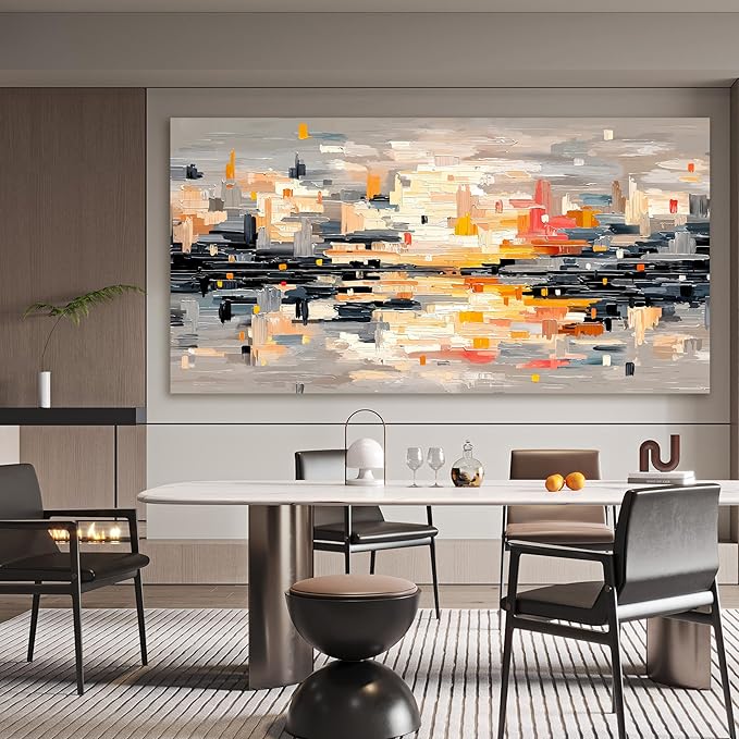 Abstract Wall Art Decor Large Wall Art for Living Room Abstract Canvas Art Wall Decor Modern Colorful Wall Art Prints Canvas Wall Art Pictures Artwork for Walls Bedroom Office Decor 29" X 58"
