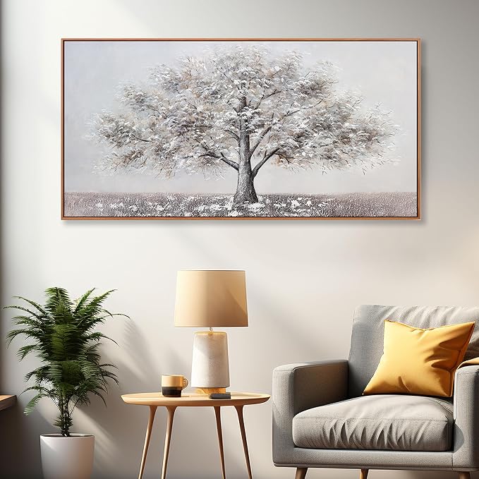 Room Decor Abstract Art Wall Decor Tree of Life Canvas Wall Art Unique Wall Decor Framed Artwork Modern Aesthetic Suitable for Living Room Bedroom and Office Home Decor 28x59 In