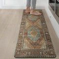 GENIMO Kitchen Mats for Floor, Washable Anti Fatigue Mat for Cushioned,17.3"x59", Waterproof Kitchen Rugs, Non Slip Foam Comfort Standing Mat Rug for Home, Runner, Sink, Office, Laundry, Brick