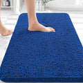 OLANLY Bathroom Rugs 30x20, Extra Soft Absorbent Chenille Bath Rugs, Rubber Backing Quick Dry, Machine Washable Bath Mats for Bathroom Floor, Tub and Shower, Home Decor Accessories, Royal Blue
