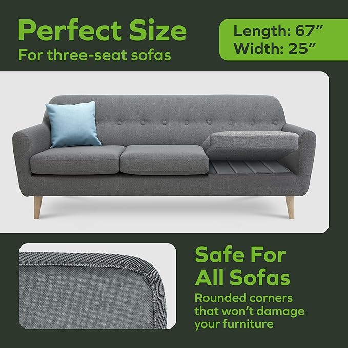 BEN'SHOME Heavy Duty Couch Cushion Support Board – Instantly Repair Sagging Deep Sofa Seat | 25" x 58"-67" | .5" Furniture Grade Wood Under Cushions Insert, Anti-Slip, Extend Sofas & Couches Life