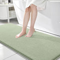 OLANLY Thick Memory Foam Bath Mat Rug 70x24, Extra Soft Absorbent Bathroom Rug, Quick Dry Bath Mats, Non-Slip, Machine Washable Carpet for Bathroom, Tub and Shower, Home Decor Accessories, Sage Green