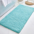 ILANGO Teal Bathroom Rugs 48" × 24" Non Slip & Super Absorbent Extra Thick Soft, Washable Bath Mat for Floor, Microfiber Plush Shaggy Bath Rug with Rubber for Bathtub Shower Room Sink