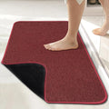 Christmas Bath Mat,Ultra Thin Bathroom Rugs,Bath Mats for Bathroom,No Slip Bath Rugs,Quick Dry,Machine Washable,Low Pile,Absorbent,Shower Outside,Sink,Home Decor Accessories.Red,2'x3'(24x36inch)
