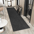 Ottomanson 2'7" x 16' Hallway Runner with Scraper Pile - Extra Durable Non-Slip Rug Mat for Indoor & Outdoor Use - Ideal for Kitchen, Entryway & Garage - High-Traffic Carpet, Black
