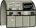 Joywell Armrest Organizer Remote Holder for Recliner Armchair Caddy Couch Sofa Arm Chair Caddie with 6 Pocket Storage for Magazine, iPad, Phone,Sage Green