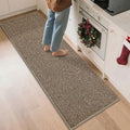 BEQHAUSE Kitchen Runner Rugs 24"x72", Non-Slip Kitchen Mats for Floor, Super Absorbent and Stain Resistant Kitchen Rug, Machine Washable Rugs for Kitchen, Hallway, Laundry & Sink, Taupe