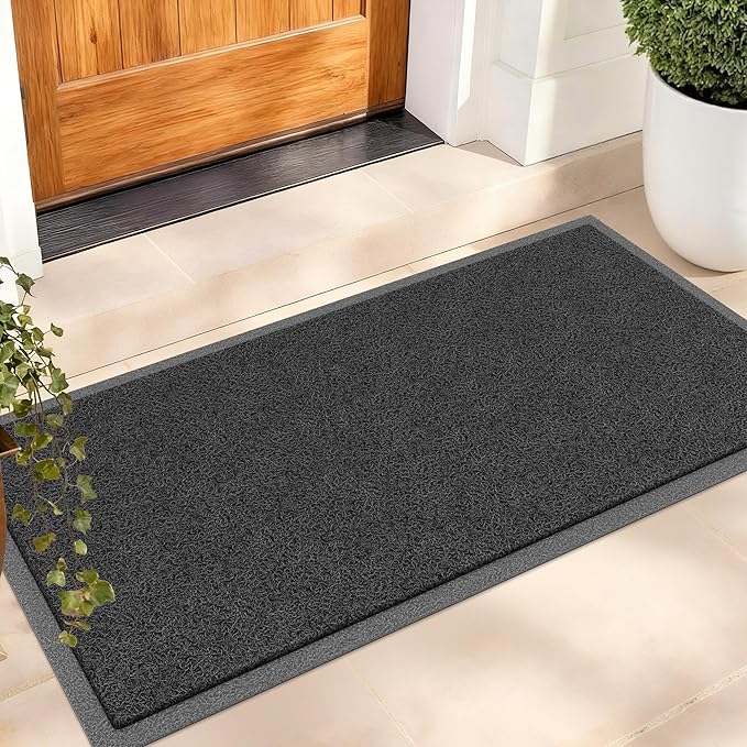 Amyracel Front Door Mat Indoor Outdoor Entrance, 48" x 72" All-Season Waterproof Doormat for Enterway, Heavy Duty Commercial Floor Mat, Fade Resistant, Rubber Back, Low Profile, Easy Clean