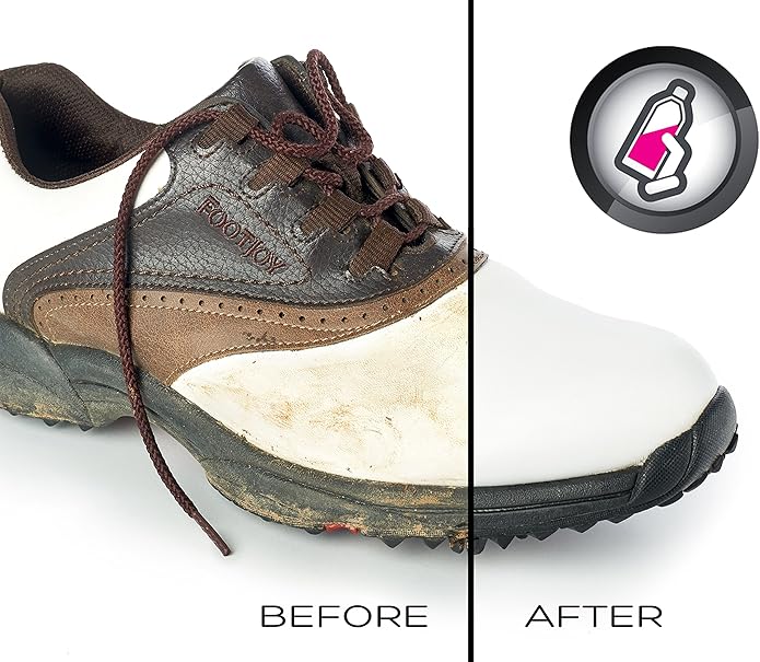 Pink Miracle Shoe Cleaner Kit with Bottle and Brush For Fabric Cleaner For Leather, Whites, Suede and Nubuck Sneakers