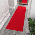 Ottomanson 3'11" x 5' Mud Mat Area Rug Scraper Carpet - Non-Slip, Dirt Trapping for Indoor & Outdoor Use - Ideal for Entryway, Garage, Kitchen, Patio & High-Traffic Areas, Red