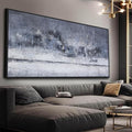 Abstract Wall Art Canvas Artwork Gray And White Blue Decor Modern Canvas Wall Prints Abstract Wall Decor Suitable For Bedroom Apartment Office Wall Decor Can Be Hung 24"X48"With Framed