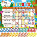 Magnetic Reward Chart, Dry Erase Task Board-One Chart & 72 Magnetic Reward Magnets, Dinosaur Theme Behavior Tracker for Daily Routine, Potty Training