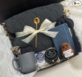 Get Well Soon Gift Baskets for Men&Women- Self Care Package/Brithday - After Surgery, Sympathy Gifts for Loss of Loved One, Thinking of You/ Grief /Bereavement /Miscarriage Gifts (Grey & Navy Blue)