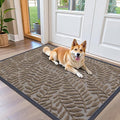 OLANLY Door Mat Indoor Outdoor Entrance, 47x32, Waterproof All-Weather All-Season Doormat, Sturdy Natural Rubber, Stain and Fade Resistant, Low Profile, Easy Clean Patio Entryway Mat, Medium Brown