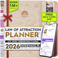 Deluxe 2026 Planner Weekly and Monthly | Law of Attraction Planner with Productivity App | 12-Month for Productivity, Gratitude & Goal Setting | Includes Foldable Vision Board, Gift Box & Stickers