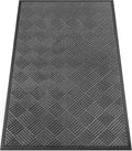 Indoor Outdoor Door Mat, 5’x 3' Doormat for Entryway, Rubber Backing Non Slip Front Door Mat Outside Entrance, Super Absorbent Commercial Floor Mat for Home Office, Gray