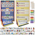 SchKIDules Deluxe Magnetic Visual Schedule & Reward Chart w/189 Colorful Magnets & Reversible 18” Folding Board for Daily Routines, Chores, Behavioral Supports, Kids Calendar, ADHD & Autism Icons