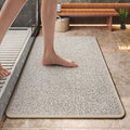 24"x35" Absorbent Quick Dry Bath Mats, Non-Slip Rubber Backing Bathroom Rug, Washable Bath Rugs for Bathroom Floor, Sink and Outside Shower, Low Pile Rug Fit Under Door, Minimalism, Brown