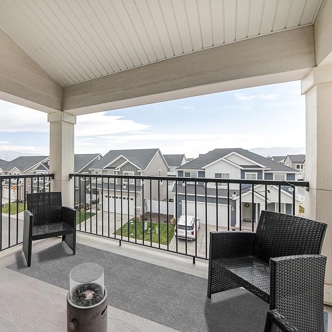 Ottomanson 2'7" x 14' Hallway Runner with Scraper Pile - Extra Durable Non-Slip Rug Mat for Indoor & Outdoor Use - Ideal for Kitchen, Entryway & Garage - High-Traffic Carpet, Gray