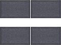4 Pack 36"x24" Brush Step Entrance Mat - Indoor Outdoor Carpet Doormat with Deep Scraper & Rubber Border, for Dry Indoor/Outdoor Use at Door, Patio, Garage, Kitchen, Laundry Room