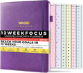 12 Week Focus Planner: High Performance Project Planner - Stay Focused and Achieve your Goals - Weekly and Daily Pages with Scientifically Proven Prompts - Undated, 7x10inch Purple Hardcover
