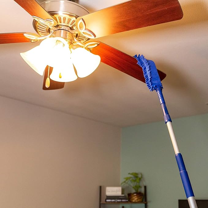 Cobweb Duster, Extendable Reach 20 feet + Spider Web Brush with Pole